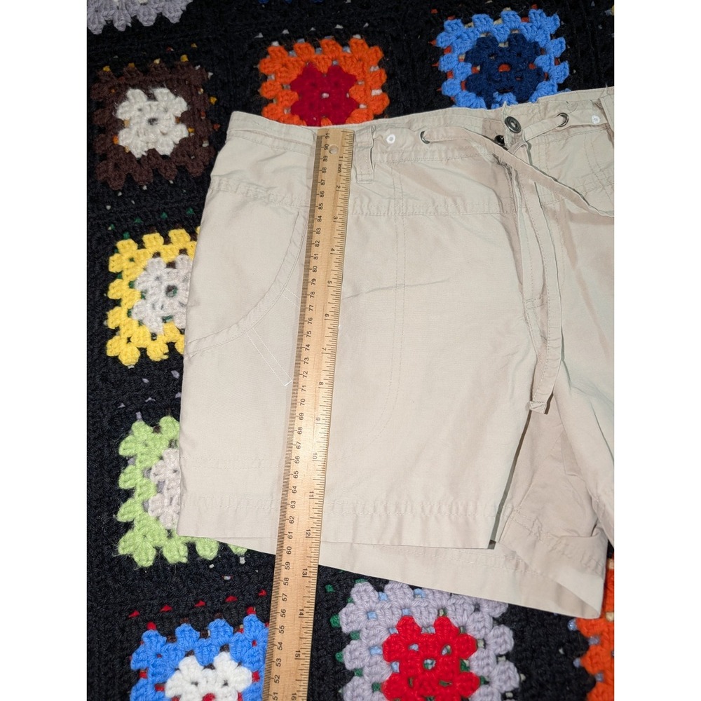 Columbia‎ Shorts Hiking Outdoors Lightweight Drawstring Beige w/Flower Wms. Sz M - Picture 2 of 6